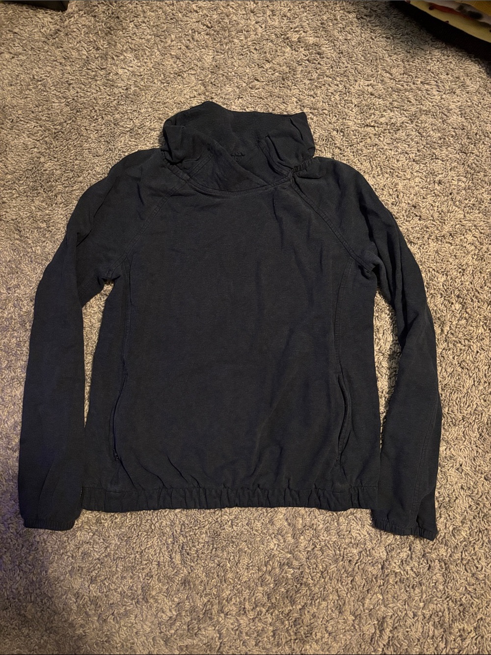lululemon athletica Black Funnel-Neck Sweatshirt